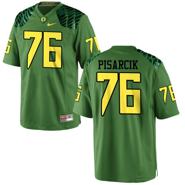 Men #76 Jake Pisarcik Oregon Ducks College Football Jerseys-Apple Green